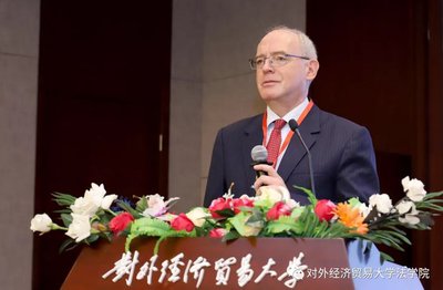 Peter Van den Bossche addresses the Beijing conference    © University of International Business and Economics, Beijing