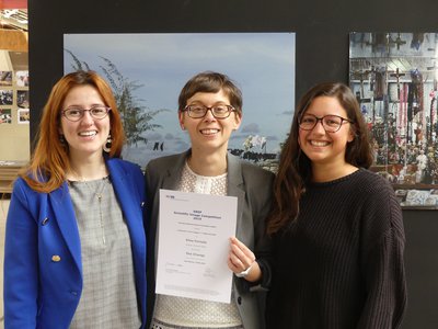 CLI_M_CO2 Team. Left to right, Aylin Yildiz, Elisa Fornalé, Najma Rehouma    